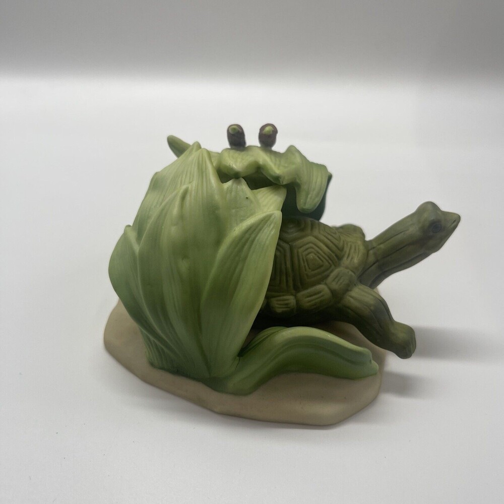 Franklin Mint Woodlands Surprises 1984 TURTLE Porcelain Figurine In Original Box - Picture 3 of 10